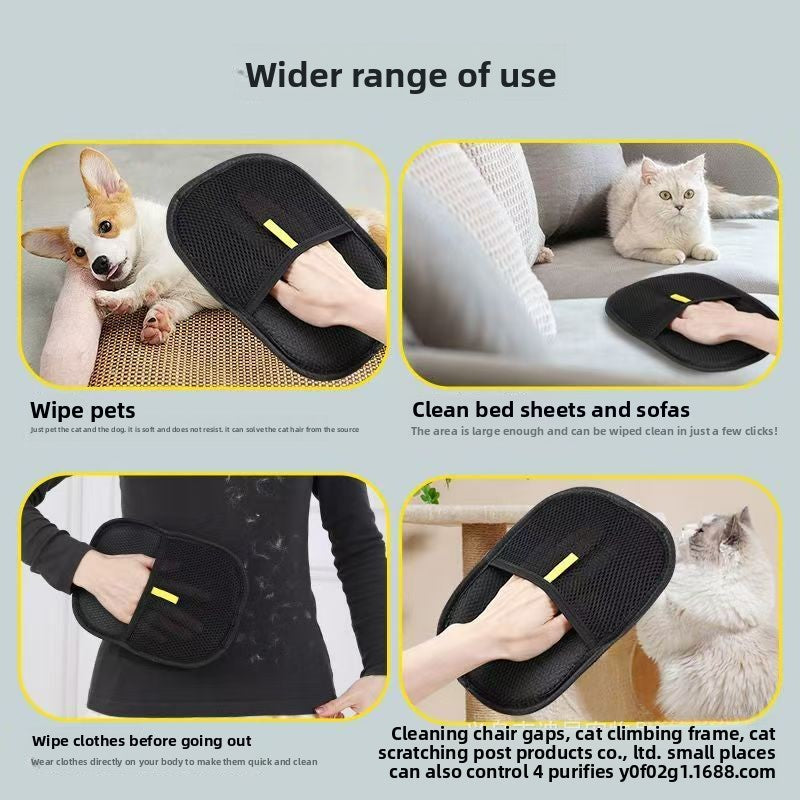 Pet Hair Removal Glove for Furniture and Fabrics