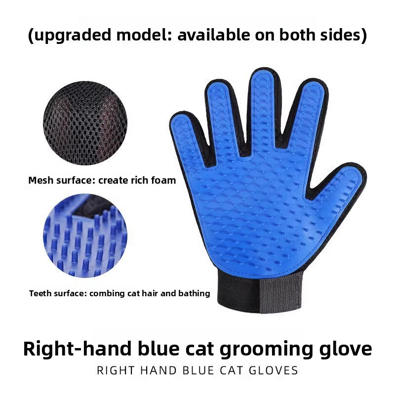 Soft Pet Bathing and Grooming Glove for Cats and Dogs