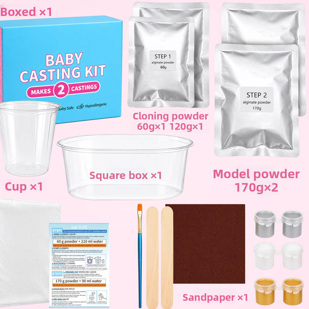 Baby Hand and Foot Mould Keepsake Kit