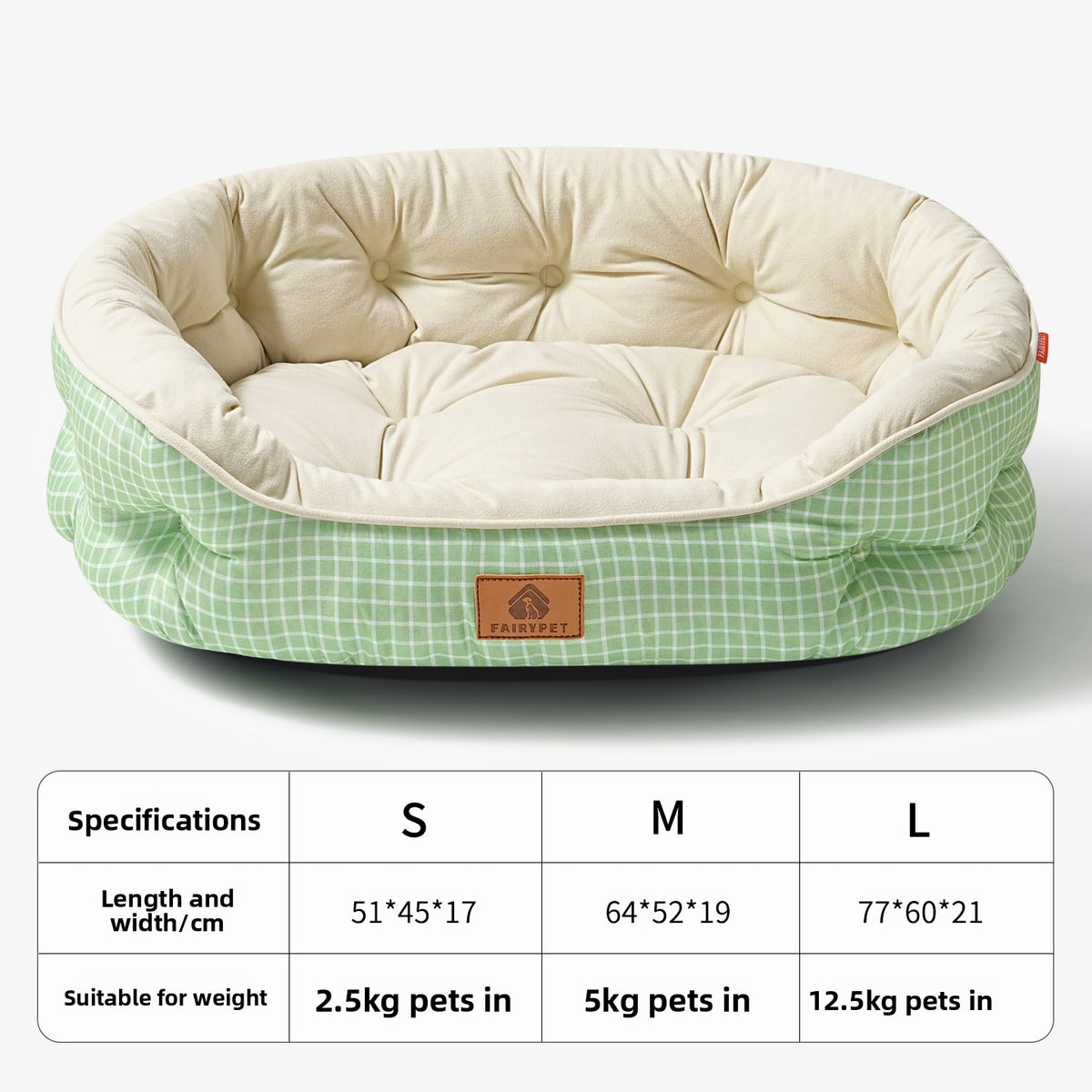 All Seasons Plush Dog Bed with Cooling Pad Option