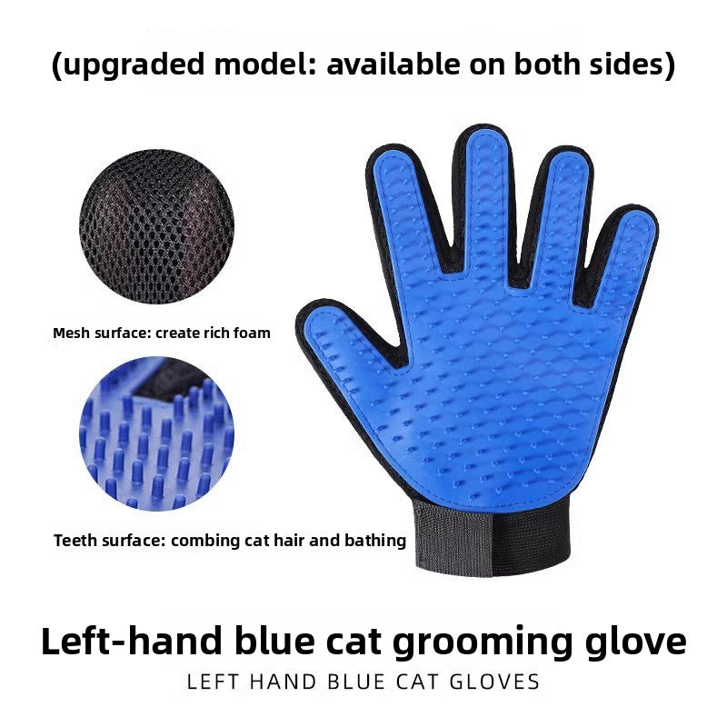 Soft Pet Bathing and Grooming Glove for Cats and Dogs